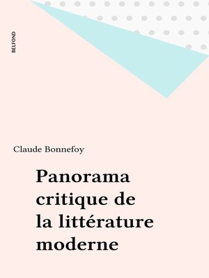 cover image of Panorama critique de la littérature moderne